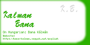 kalman bana business card