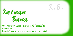 kalman bana business card